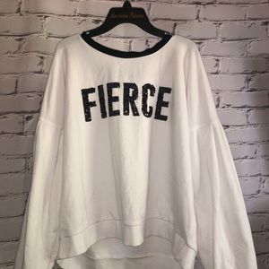 White “fierce” tee